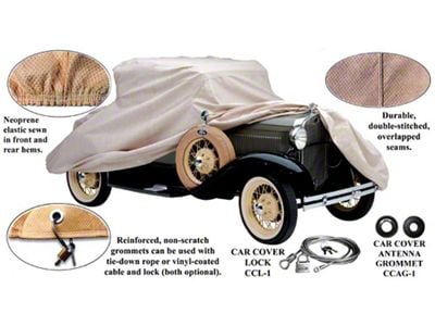 Car Cover, Poly-Cotton, Cabriolet, 1929-1931