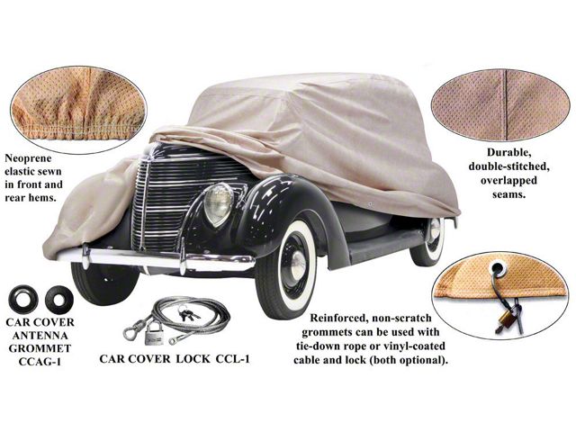 Car Cover, Poly Cotton, Coupe, 1935-1936