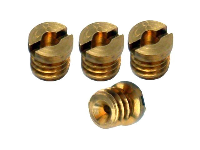 Carburetor Idle Feed Restriction Kit; 0.31 In. Brass Material; Set of 4 Pieces