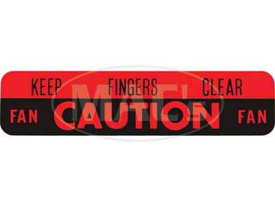 Caution Fan Decal - Ford