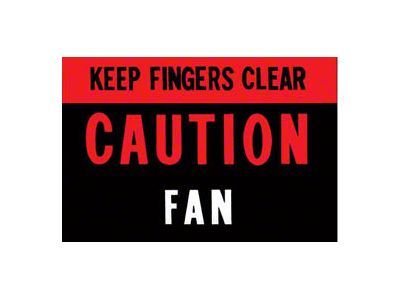 Caution Fan Decal - Ford