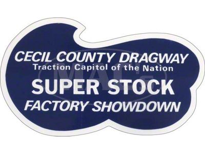 Cecil Country Dragway Super Stock Factory Showdown Decal