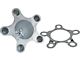 Center Cap Set Of Two, Spider Style, Chrome Plated Zinc Diecast, 5 x 4-1/2 Bolt Circle