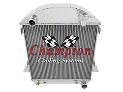 Champion Three Row Aluminum Radiator For T-Bucket With FordConfiguration, 1917-1927 (Ford Engine)