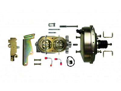Chevelle 9 Gold Booster & Master Combo Kit, Slimline Series, Front Disc And Rear Disc, 1964-1972