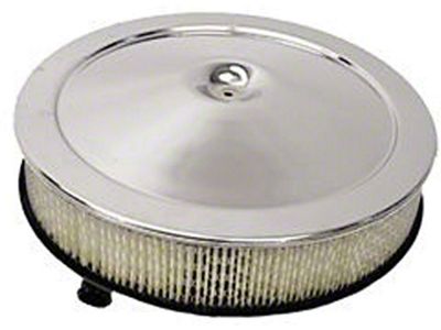 Chevelle Air Cleaner Assembly, Open Element, 14 Diameter, Chrome, 1964-1972