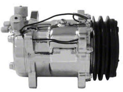 Chevelle Air Conditioning Compressor, Chrome, Sanden 508/134A, 1964-1983