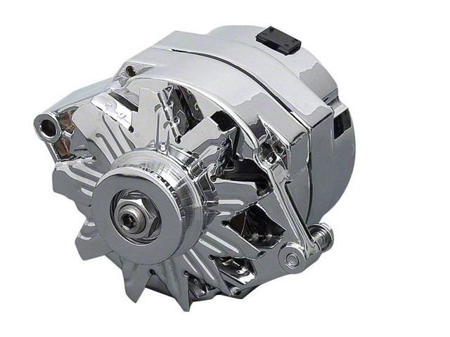 Powermaster Alternator; 140 Amp; Chrome (64-68 Chevelle, Malibu)