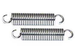 Chevelle And Malibu Polished Stainless Steel Hood Hinge Springs, Stock Hood, 1968-1972