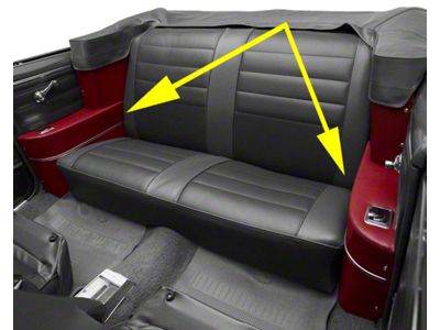 Chevelle Armrest Covers, Rear, Convertible, 1965-1967