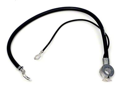 Chevelle Battery Cable, Spring Ring, Negative, 6 Cylinder &V8, For Cars With Standard Battery, 1967