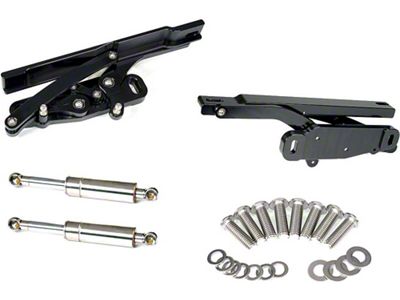 Chevelle Billet Aluminum Hood Hinges, Black Powder Coated Finish, 1969-1972