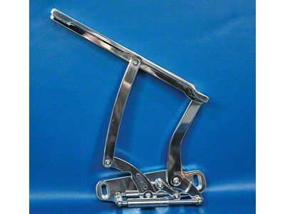 Billet Aluminum Hood Hinges,Clear Powder Coated Finish,1968