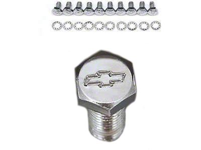 Chevelle Bowtie Timing Chain Cover Bolt Set, Small Block, Chrome, 1964-1972