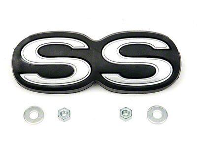 Chevelle Bumper Emblem, Rear, Super Sport SS , 1971-1972