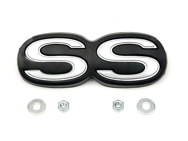 Chevelle Bumper Emblem, Rear, Super Sport SS , 1971-1972