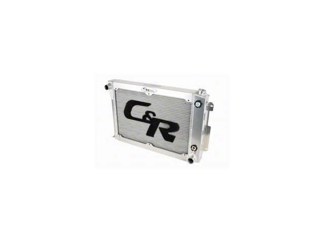 Chevelle C&R Racing 2-Pass Crossflow Radiator, For LS Engines, With 10 Plate Engine Oil Cooler And Power Steering Cooler, For Standard Transmission, 1964-1967