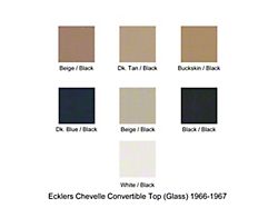 Chevelle -Convertible Top, For Glass Style Window, 1966-1967