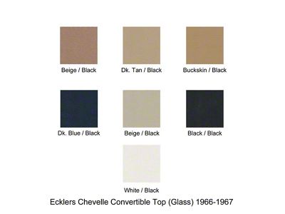 Chevelle -Convertible Top, For Glass Style Window, 1966-1967