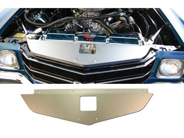 Chevelle Core Support Filler Panel, Anodized Aluminum, 1970-1972