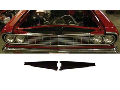 Chevelle Core Support Filler Panel, Black Anodized, 1964