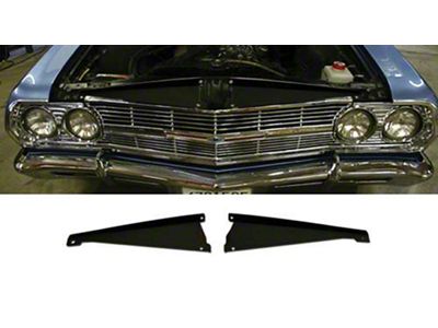 Chevelle Core Support Filler Panel, Black Anodized, 1965