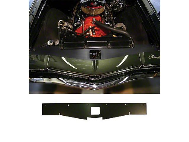 Ecklers Chevelle Core Support Filler Panel, Black Anodized