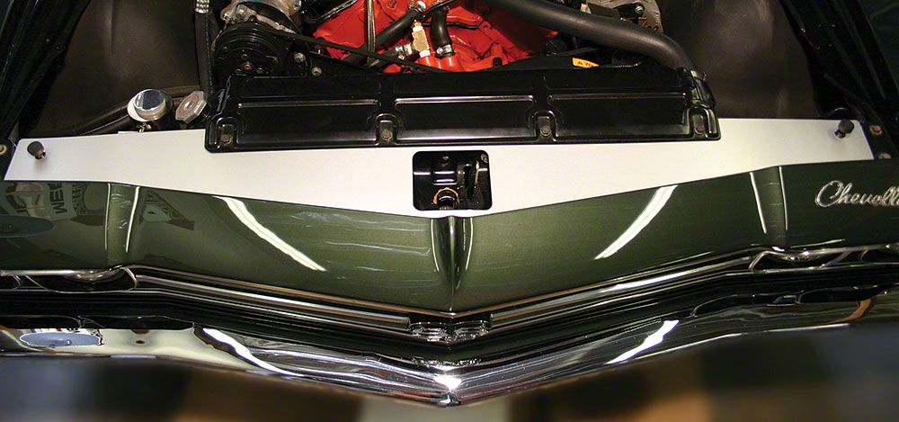Ecklers Chevelle Core Support Filler Panel, Black Anodized