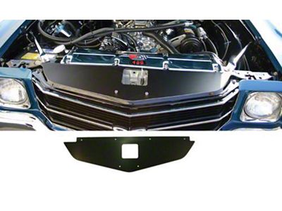 Chevelle Core Support Filler Panel, Black Anodized, 1970-1972