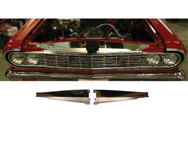 Chevelle Core Support Filler Panel, Polished Aluminum, 1964