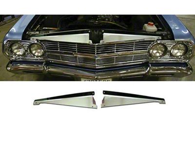 Chevelle Core Support Filler Panel, Polished Aluminum, 1965