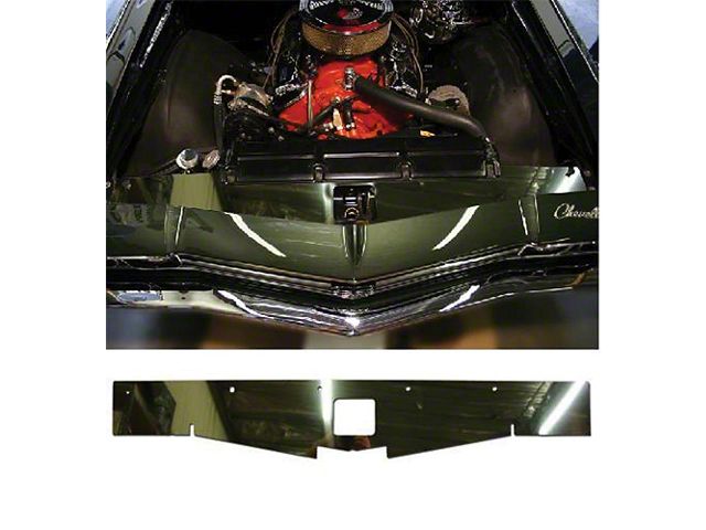 Chevelle Core Support Filler Panel, Polished Aluminum, 1968-1969