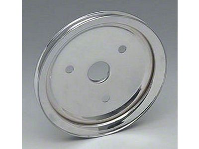 Chevelle Crankshaft Pulley, Small Block, Single Groove, Chrome, 1964-1968