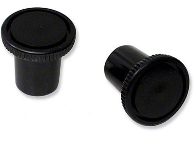 Chevelle Dash Vent Pull Knobs, Black, 1964-1978