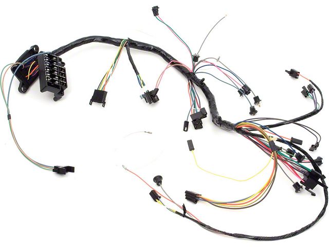 Chevelle Dash Wiring Harness, Main, For Cars With Warning Lights, Column Shift Transmission And Air Conditioning, 1966