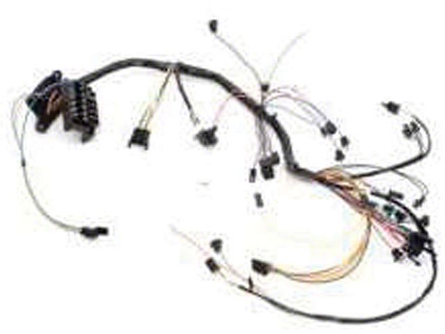 Chevelle Dash Wiring Harness, Main, For Cars With Warning Lights, Console Shift Transmission & Air Conditioning, 1966