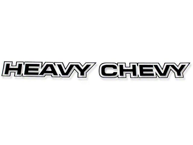 Chevelle Decal, Heavy Chevy, Body Decal, Black, 1971-1972