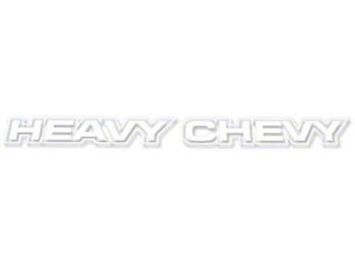 Chevelle Decal, Heavy Chevy, Body Decal, White, 1971-1972