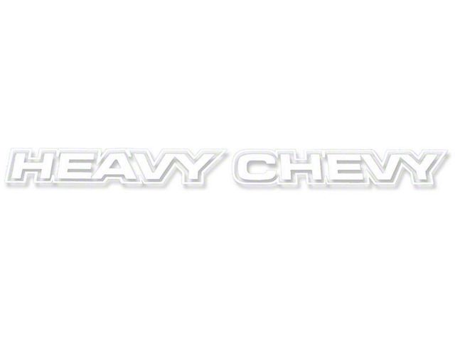 Chevelle Decal, Heavy Chevy, Body Decal, White, 1971-1972