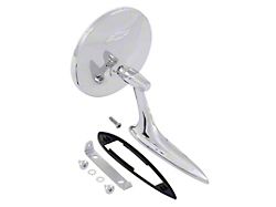Door Mirror with Bowtie Logo; Driver or Passenger Side (64-65 Chevelle)