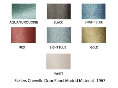 Chevelle Door Panels, Rear, Standard, 4-Door Sedan And Wagon, 1967