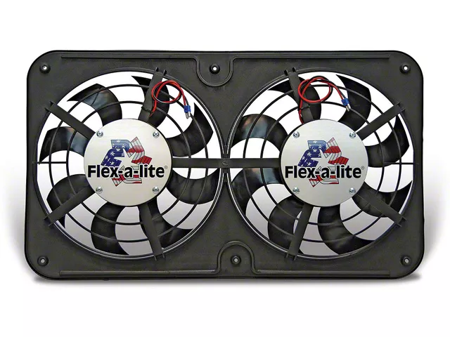 Chevelle Engine Cooling Fan, Electric, Universal, Dual, 2500 CFM, Low Profile, Flex-a-lite, 1964-1972