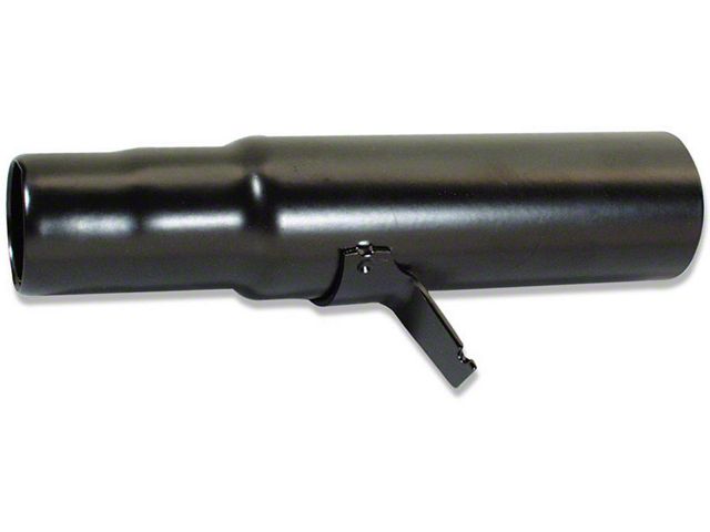 Chevelle Engine Oil Filler Tube, Small Block, Black, With Carburetor Return Spring Bracket, 1964-1965