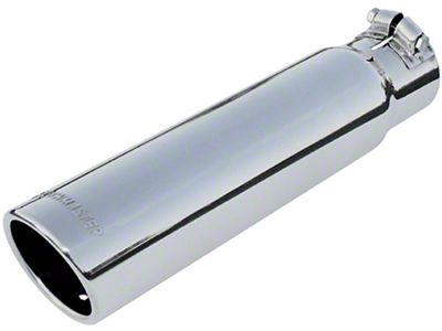Chevelle Exhaust Tip, 4 x 7.5, For 2.5 Pipe, Rolled Edge, Double Wall, Polished Stainless Steel, Flowmaster, 1964-1972