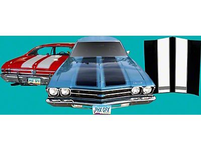 1969 Chevelle SS Super Sport Decal Kit - Exact Reproduction Stripes In White