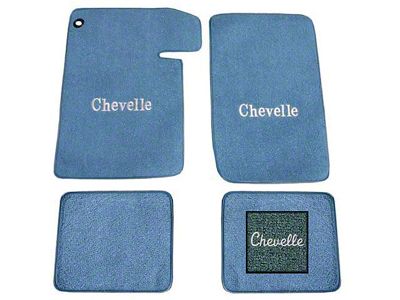 Chevelle Floor Mats, Aqua, 4-Piece Set, 80/20 Loop, ACC, 1964-1967