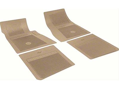 Chevelle Floor Mats, With Bowtie Emblems, Fawn, 1964-1972