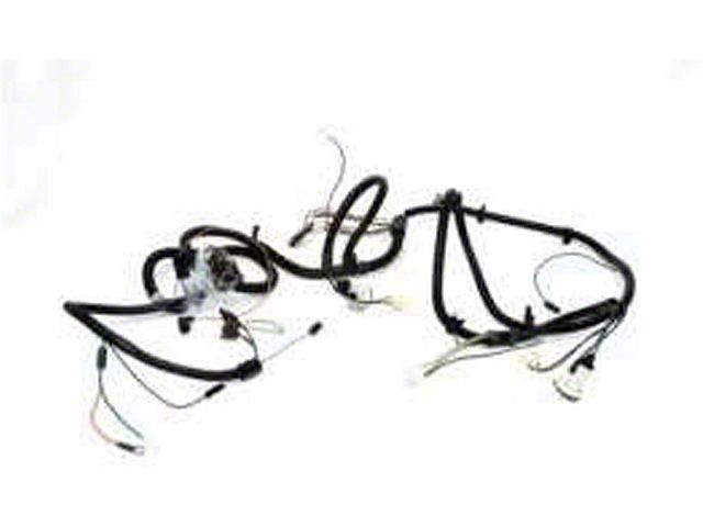 Chevelle Front Light Wiring Harness, 6 Cylinder, For Cars With Warning Lights, 1969