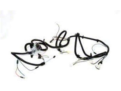 Chevelle Front Light Wiring Harness, 6 Cylinder, For Cars With Warning Lights, 1969