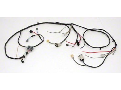 Chevelle Front Light Wiring Harness, 6 Cylinder, For Cars With Warning Lights, 1971